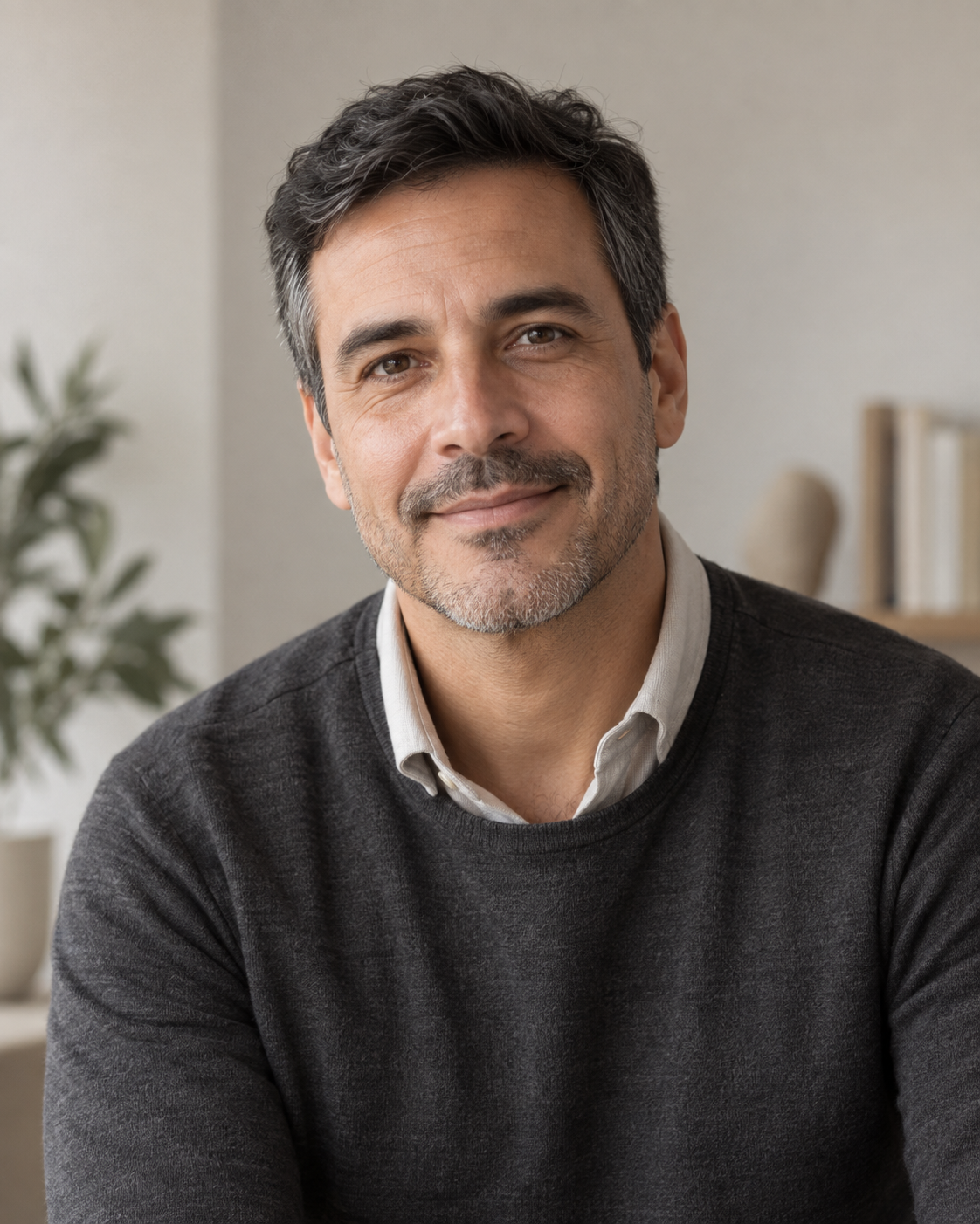 Retrato generado de muestra; no representa a un profesional real.